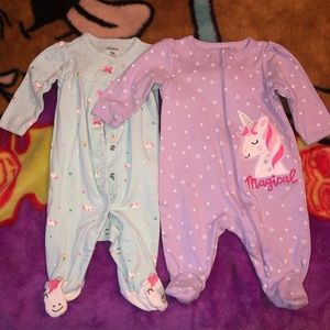 Baby Girl 2 Piece Unicorn Pajamas